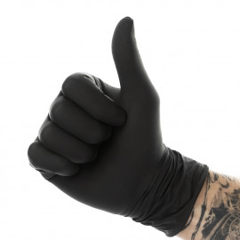 Espeon - Čierne latexové rukavice XL