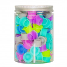 Colorful Silicone Ink Cups M - 100 pcs