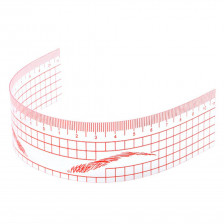 Plastic Eyebrow Ruler (red)