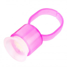 Sterilní prstencový držák s kalíškem - růžový