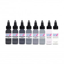 Intenze Ink Gen-Z - Power Grey Set (8x 30 ml)