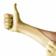 Espeon - Perleťově zlaté nitrilové rukavice M