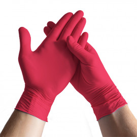 Espeon - Red nitrile gloves Ideal XS
