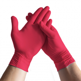 Espeon - Red nitrile gloves Ideal M