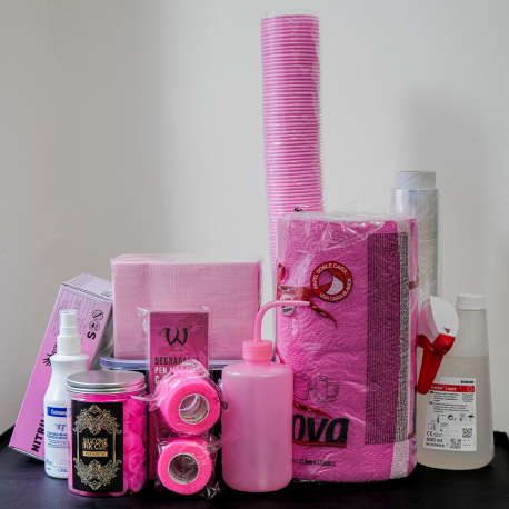 Pink Tattoo Starter Kit pre Tatérky – Kompletná Sada na Tetovanie v Ružovej Farbe