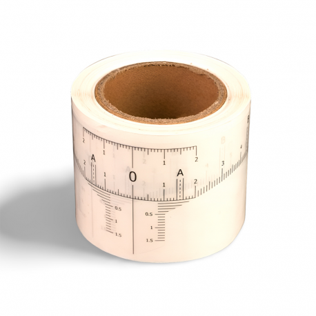 Eyebrow symmetry ruler in a roll