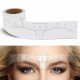 Eyebrow symmetry ruler in a roll