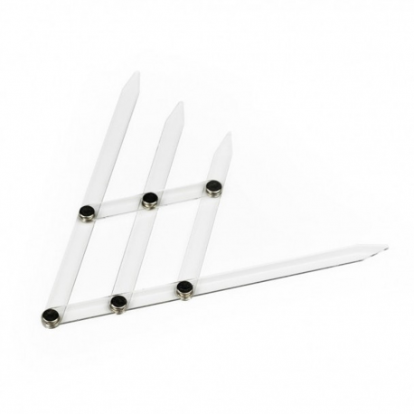 Plastic folding ruler for determining eyebrow symmetry type A 