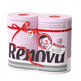 Renova - Toaletný papier ružový 4 ks