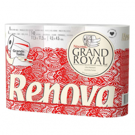 Renova - Toilet paper Grand Royal white 6 pcs