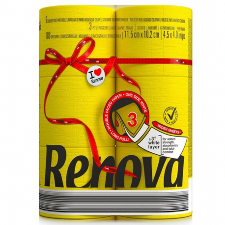 Renova - Toilet paper Maxi yellow 6 pcs