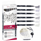 Tombow - ABT Dual Brush Pen - Gray Colors, 6 ks