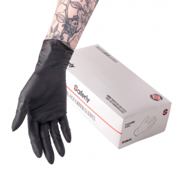 Saferly - Černé latexové rukavice 100 ks