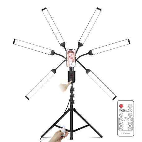 Basic - 6-Head LED Lamp with Remote Control