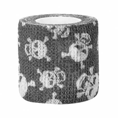Basic - Tattoo Grip Wrap Black Skull - 5 cm x 450 cm