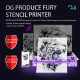 OG Produce - Fury Wireless Stencil Printer, Transparent Purple (open box)