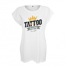 Women's Loose Fit T-shirt with E. T. S. Logo White - L/XL