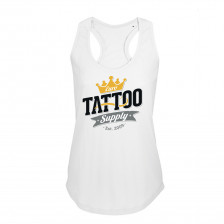 Women's Top with E. T. S. Logo White - XS/S