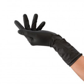 Unigloves - Select Black - Černé latexové rukavice M (300 mm)