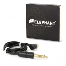 Elephant - RCA kabel černý (zahnutý)