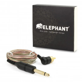 Elephant - RCA kabel černý (zahnutý)
