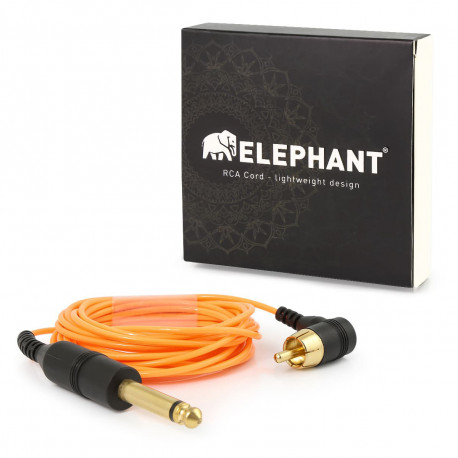 Elephant - RCA kábel priehľadný (zahnutý)