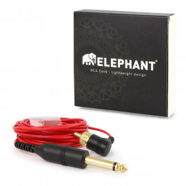 Elephant - RCA kabel růžový (zahnutý)