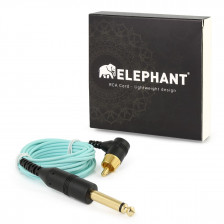 Elephant - RCA kábel svetlomodrý (zahnutý)
