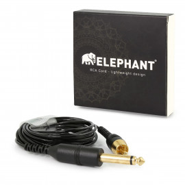 Elephant - RCA kábel čierny (zahnutý)