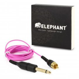 Elephant - RCA kabel růžový (zahnutý)