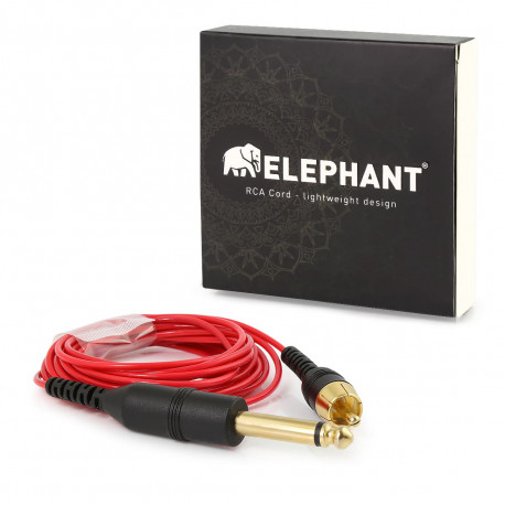 Elephant - RCA kabel červený (zahnutý)