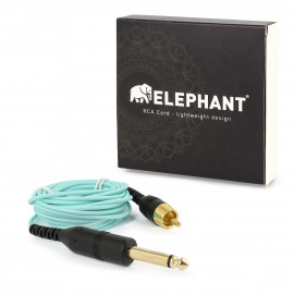 Elephant - RCA kabel světle modrý (zahnutý)