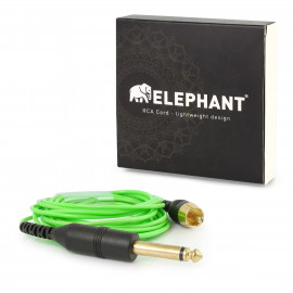 Elephant - RCA kabel zelený (zahnutý)