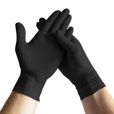 Espeon - Black nitrile gloves Ideal S
