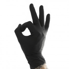 Medi-Inn - Černé latexové rukavice Black Grip M