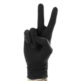 Unigloves - Black Pearl - Čierne nitrilové rukavice L
