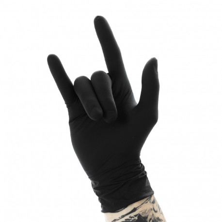 Black Latex Gloves L