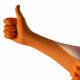 Espeon - Oranžové nitrilové rukavice Extra Strong L