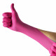 Espeon - Ružové nitrilové rukavice Ideal S