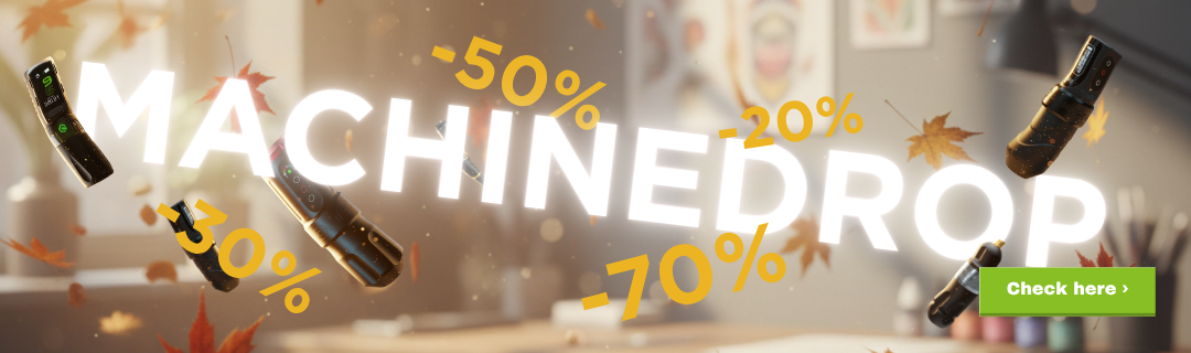 Machine drop promotion - sale of tattoo machines